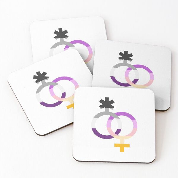 Item preview, nblw & ace, interlocking symbols with asexual and trixic flags designed and sold by Skyler Orion X.