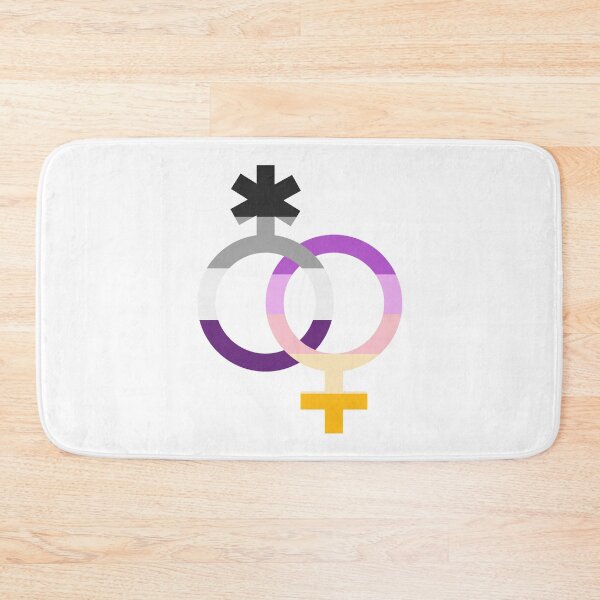 Item preview, nblw & ace, interlocking symbols with asexual and trixic flags designed and sold by Skyler Orion X.