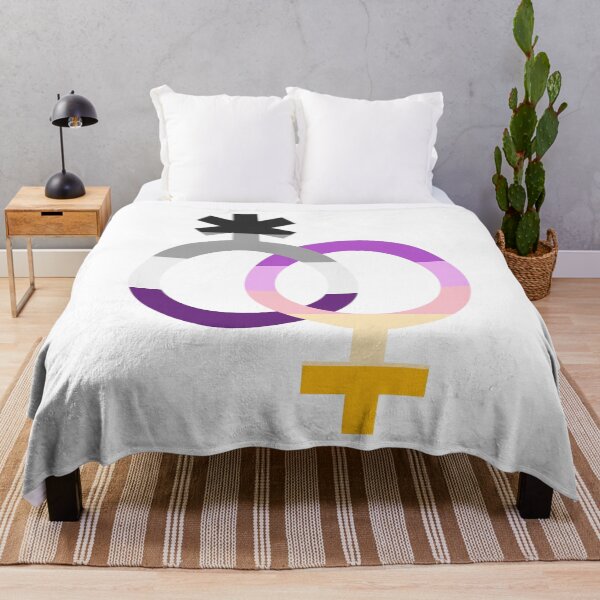 Item preview, nblw & ace, interlocking symbols with asexual and trixic flags designed and sold by Skyler Orion X.