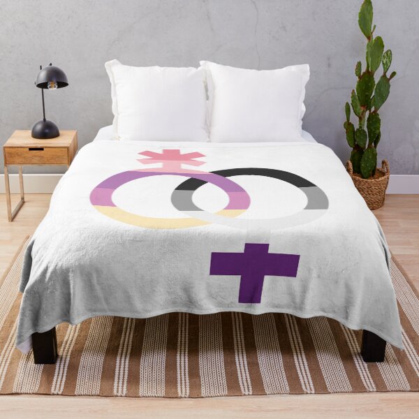 Item preview, wlnb & ace, interlocking symbols with asexual and asterian flags designed and sold by Skyler Orion X.