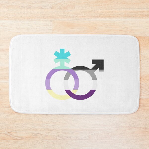 Item preview, mlnb & ace, interlocking symbols with asexual and astroidian flags designed and sold by Skyler Orion X.