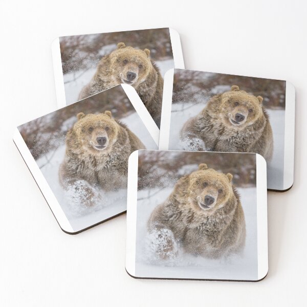 Item preview, Grizzly Bear Running through Snow designed and sold by Gerard Fornarotto.