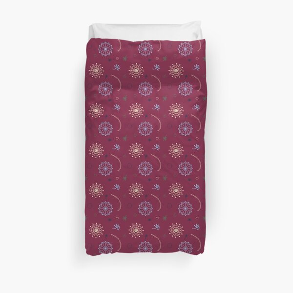 Seasonial winter vector with Snowflakes and other hand drawn images Duvet Cover