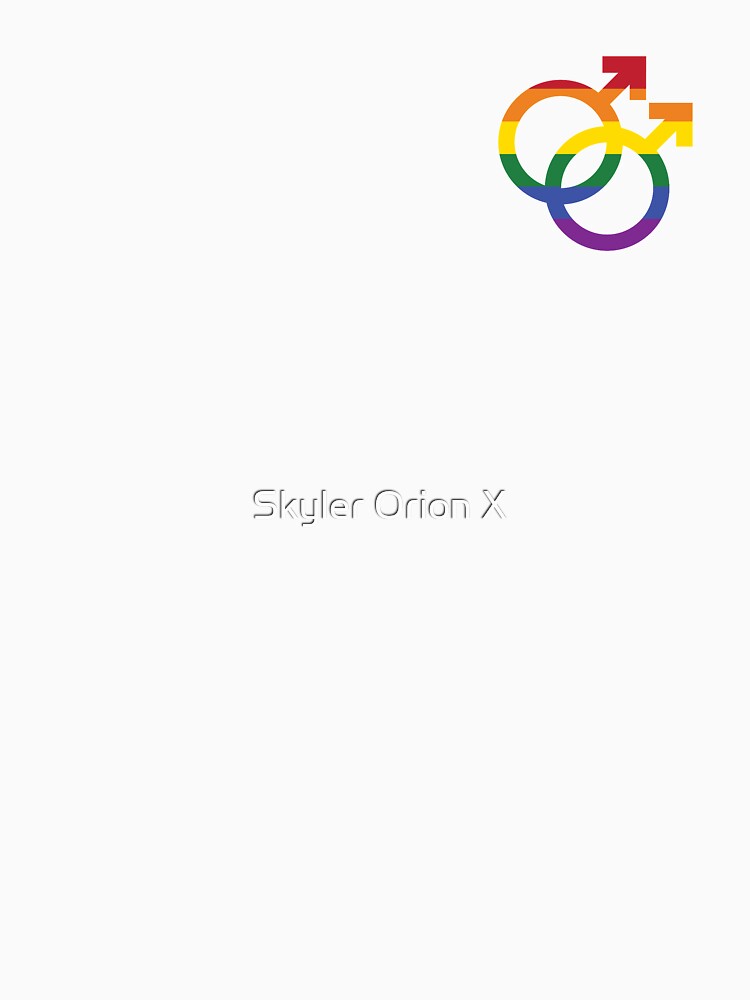 mlm, interlocking symbols with rainbow flag by fc13empire
