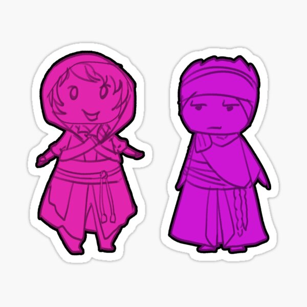 Jin & Horobi Zero-One Chibi Stickers Sticker