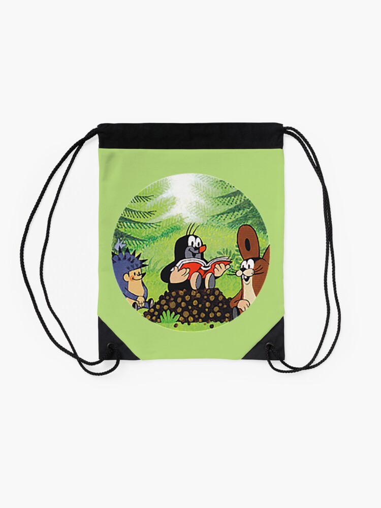 Alternate view of The Little Mole Shirt - Krtek t shirt - Cute Little Mole Kids Gift - Mole Fan Art Drawstring Bag