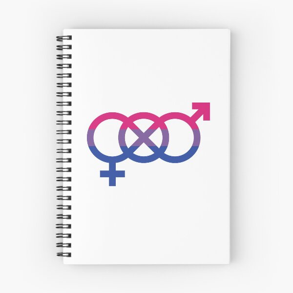 Item preview, bi, interlocking symbols with bisexual flag designed and sold by Skyler Orion X.