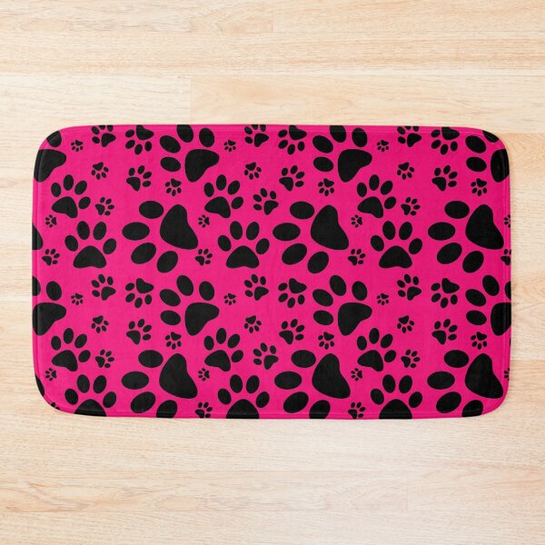 Artikelvorschau, Rosa und schwarze Pet Paw Prints entworfen und verkauft von ironydesigns.