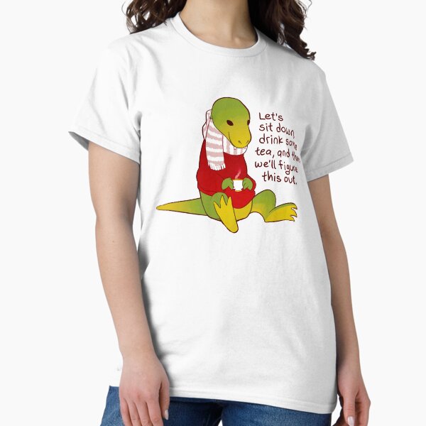 Item preview, "Let's Sit Down, Drink Some Tea" Tea Rex designed and sold by thelatestkate.