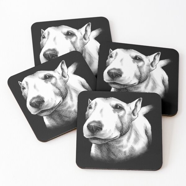 Item preview, Bull Terrier Dog Portrait (monochromatic) designed and sold by MMMSdesigns.