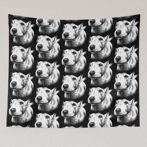 Item preview, Bull Terrier Dog Portrait (monochromatic) designed and sold by MMMSdesigns.