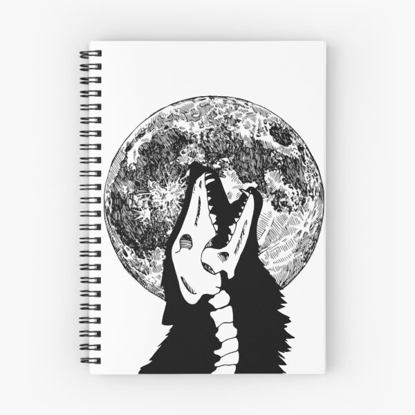 Item preview, Wolf skeleton howling moon designed and sold by Halex0Art.