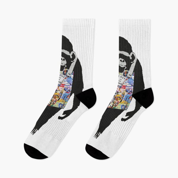 Item preview, Banksy - Chimpanzee Einstein Love Is The Answer designed and sold by RafikCreations.