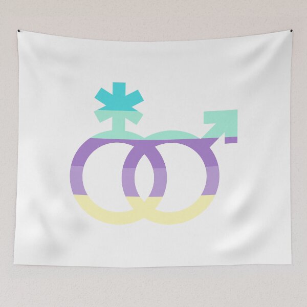 Item preview, mlnb, interlocking symbols with astroidian flag designed and sold by Skyler Orion X.