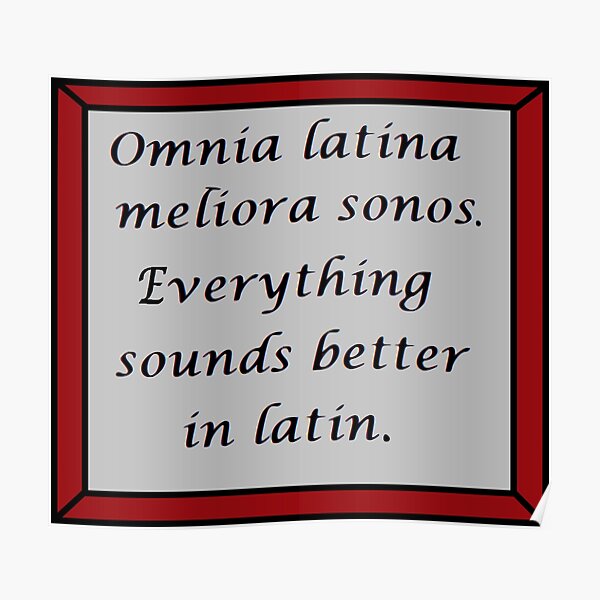 Latin Language Posters | Redbubble