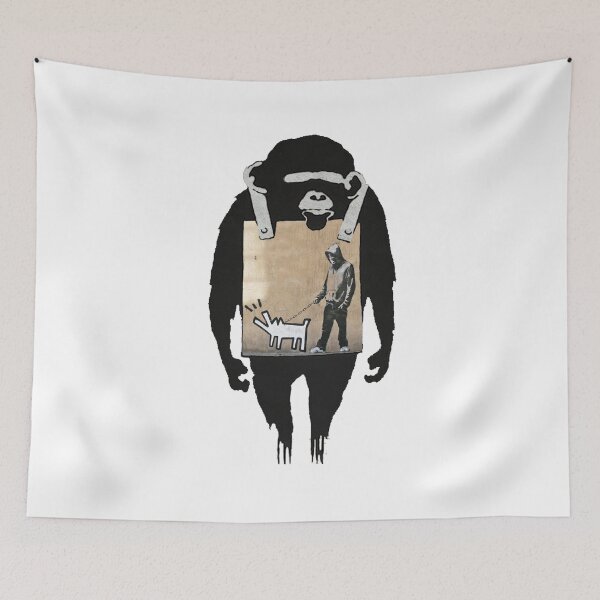 Item preview, Banksy - Chimpanzee Dog Walker designed and sold by RafikCreations.