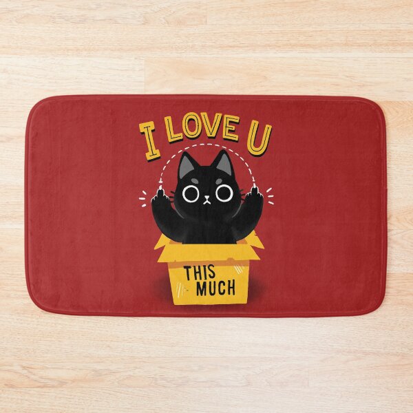Item preview, Love you this much - Sarcastic Quote - Sassy Cat designed and sold by BlancaVidal.