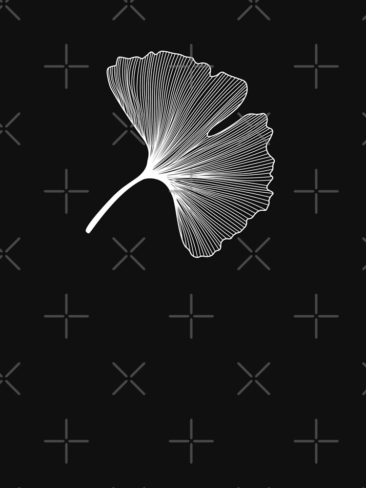 Ginkgo Biloba leaves pattern - WHITE by PrintablesP