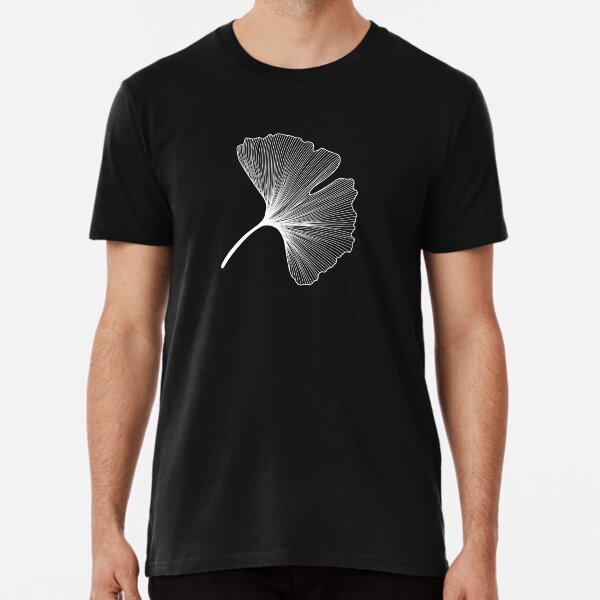 Ginkgo Biloba leaves pattern - WHITE Premium T-Shirt