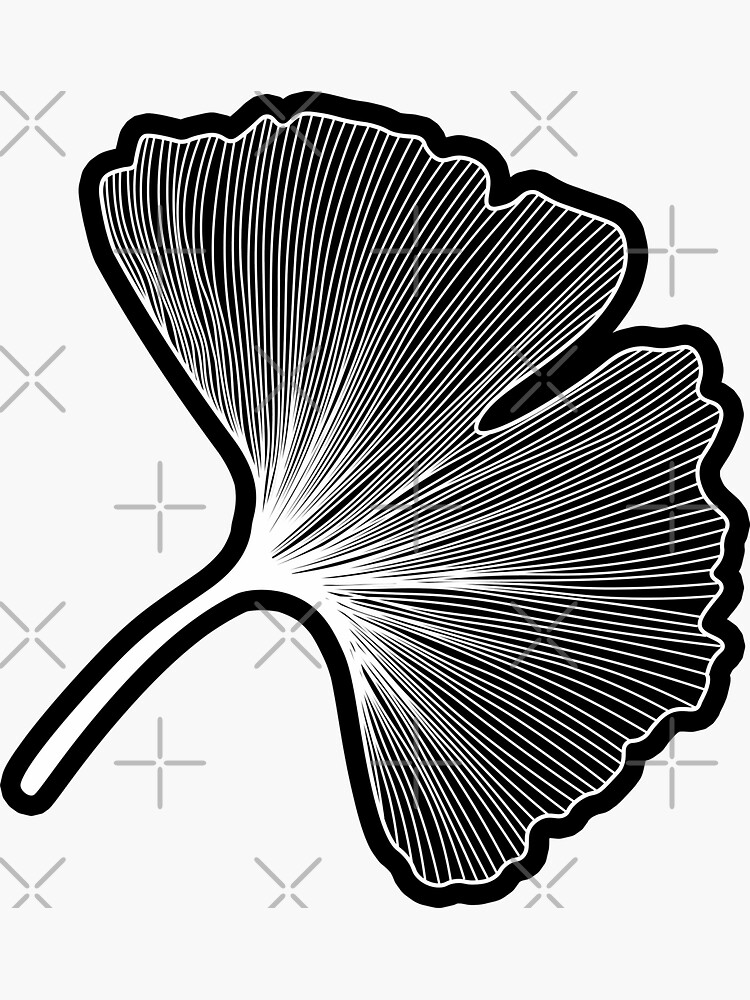 Ginkgo Biloba leaves pattern - WHITE by PrintablesP