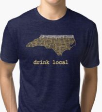 Drink Local - North Carolina Beer Shirt Tri-blend T-Shirt