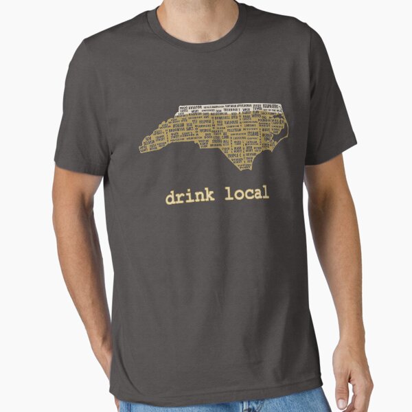Aperçu de l'œuvre Drink Local - Chemise de bière en Caroline du Nord créée et vendue par uncmfrtbleyeti.