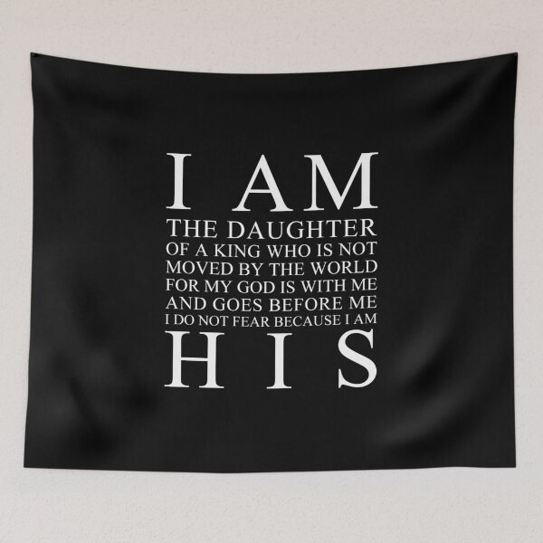 Item preview, I Am The Daughter Of A King (Black) designed and sold by 4wordsmovement.
