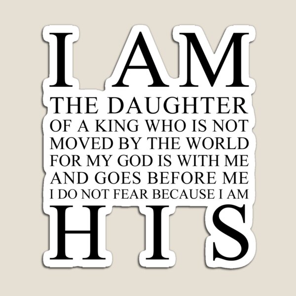 Item preview, I Am The Daughter Of A King (Black) designed and sold by 4wordsmovement.