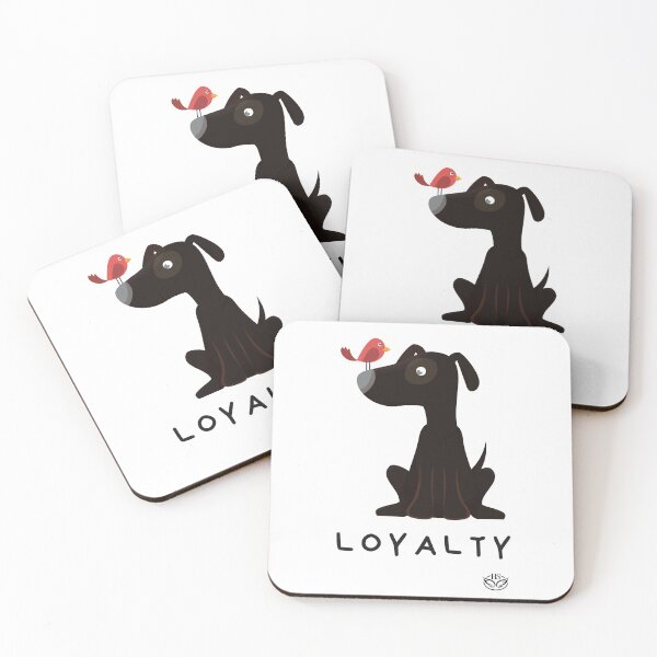 Item preview, Loyalty. Brown dog and red bird in harmony. designed and sold by happystorehs.