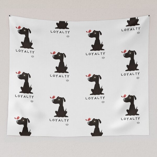 Item preview, Loyalty. Brown dog and red bird in harmony. designed and sold by happystorehs.
