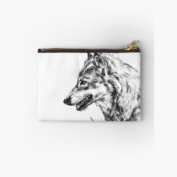 Item preview, Timberwolf Profile Portrait Black and White designed and sold by Rebecca Latham.