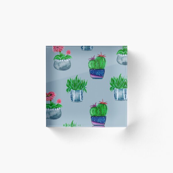 Cacti pattern Acrylic Block