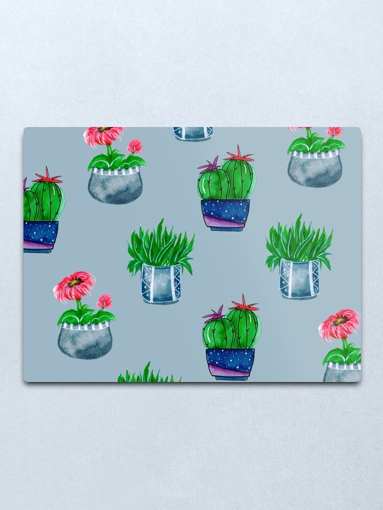 Alternate view of Cacti pattern Metal Print