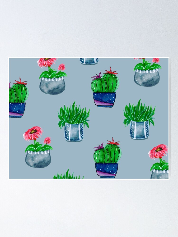 Alternate view of Cacti pattern Poster