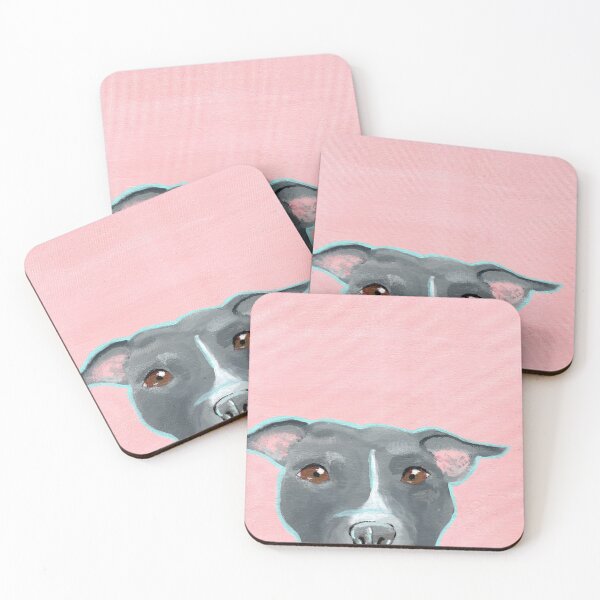 Item preview, Peek-a-boo! Blue Pittie designed and sold by Brianna Little.