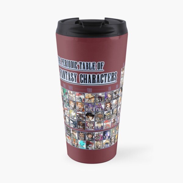 The periodic table of Final Fantasy Characters Travel Mug