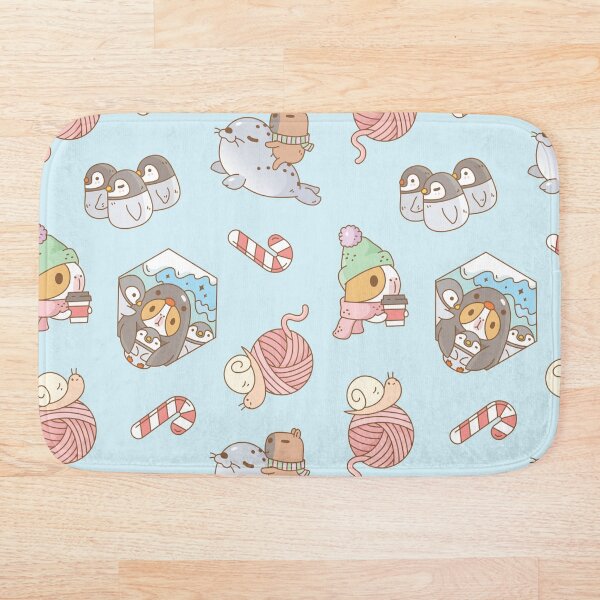 Bubu the Guinea pig, South Pole Holiday Bath Mat