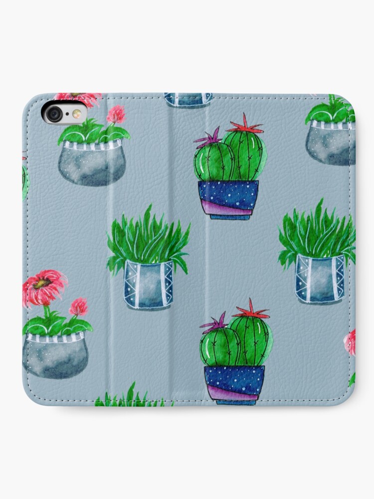 Alternate view of Cacti pattern iPhone Wallet