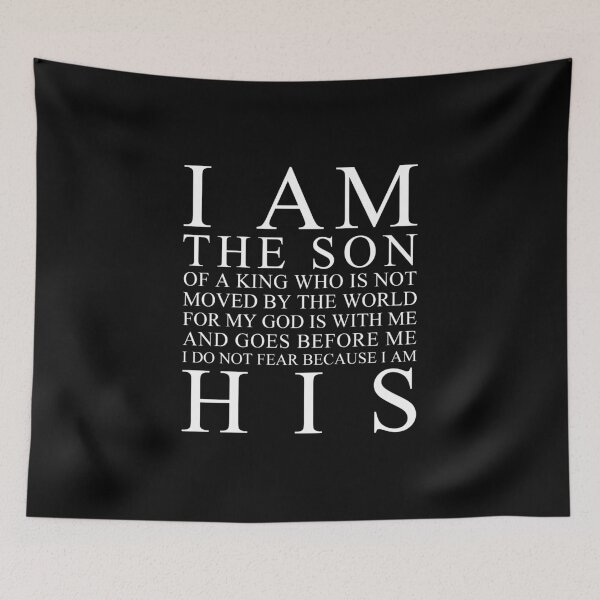 Item preview, I Am The Son Of A King (Black) designed and sold by 4wordsmovement.