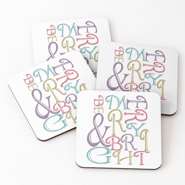 Item preview, Modern Typography Merry and Bright  designed and sold by IconicTee.