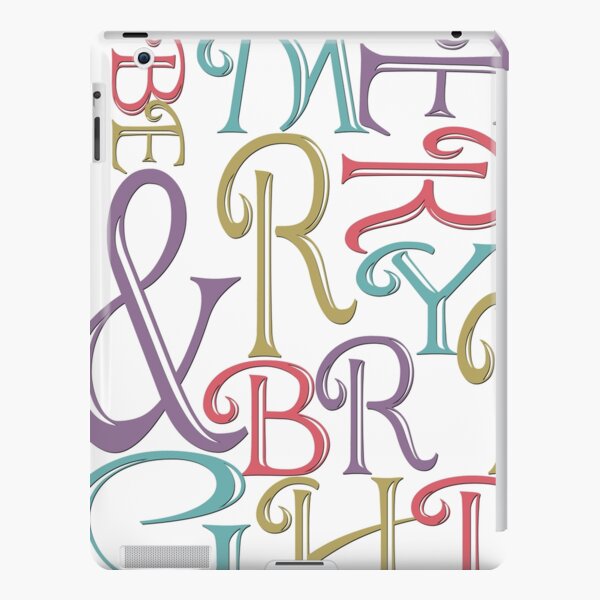 Modern Typography Merry and Bright iPad Snap Case