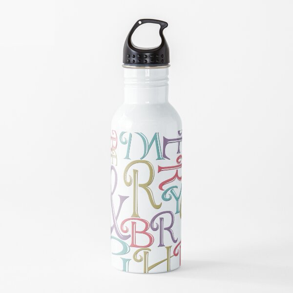 Modern Typography Merry and Bright Water Bottle