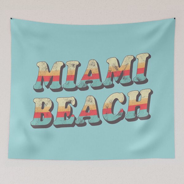 Item preview, Miami beach vintage typography designed and sold by OkihanaShop.