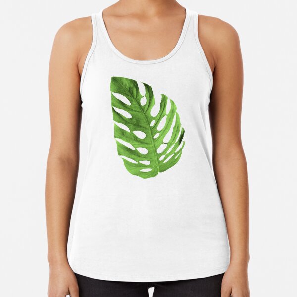 Large monstera leaf Racerback Tank Top