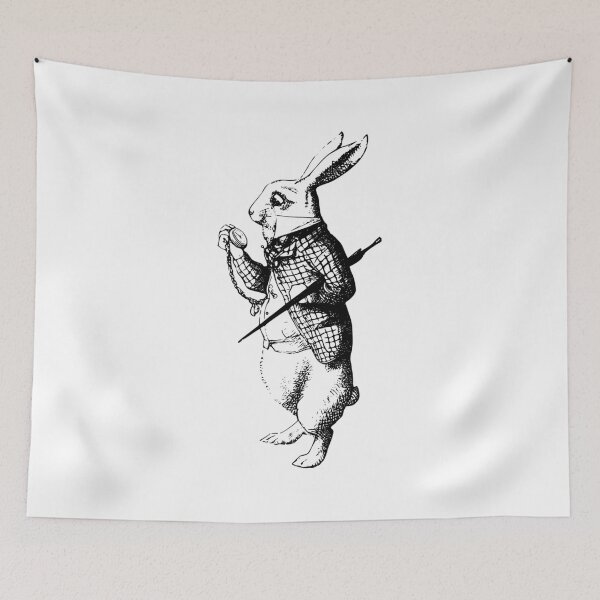 Item preview, white rabbit alice in wonderland designed and sold by goatboyjr.
