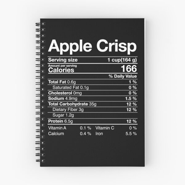 Item preview, Apple Crisps Nutritional Fact Costume Lazy Thanksgiving Gift designed and sold by Nikolaienko Artem.