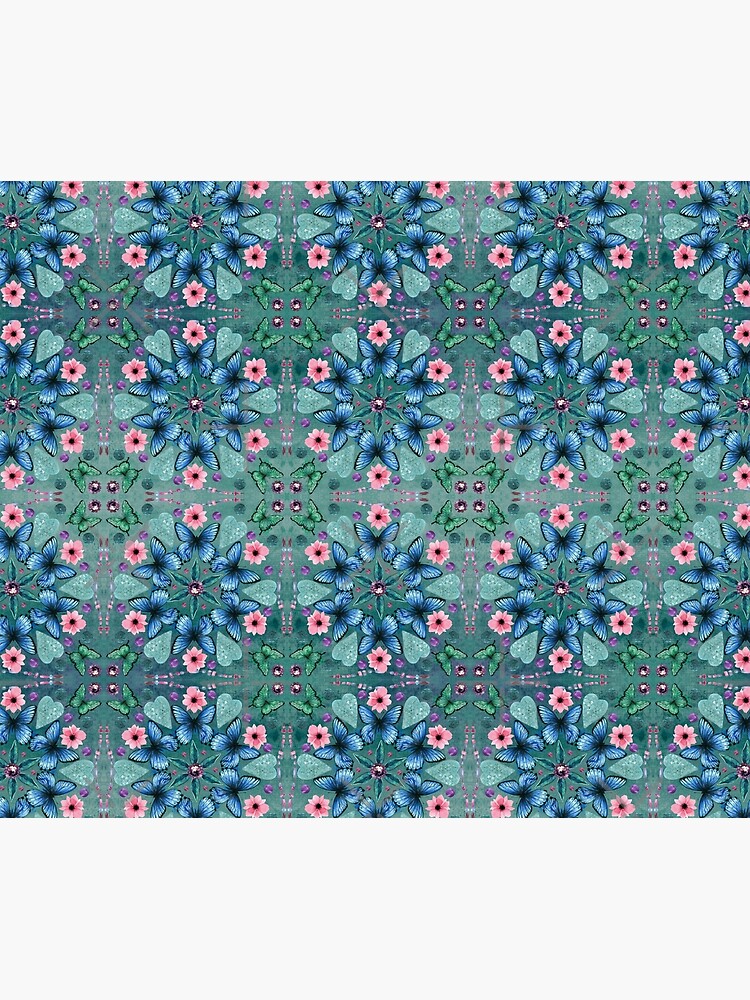 A Kaleidoscope of Butterflies (Teal) by MerryMakewell