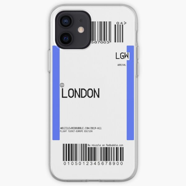 Boleto aéreo - Londres Funda blanda para iPhone