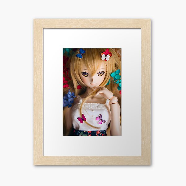 Flowers and butterflies · Coco Framed Art Print