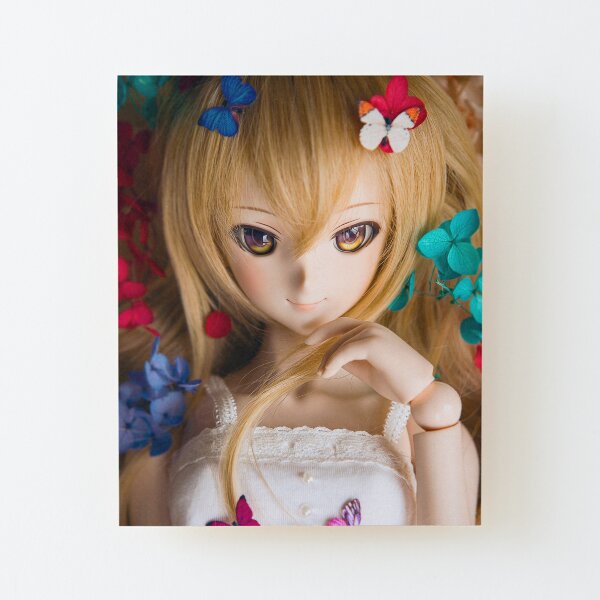 Flowers and butterflies · Coco Wood Mounted Print